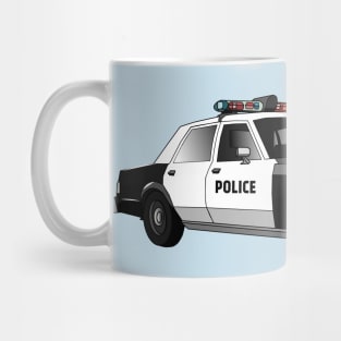 Police car cartoon illustration Mug